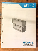 Sony AVC-3250 AVC-3260 Video Camera Service Manual *Original*