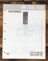 Sony RM-761A RM-762A Remote Control  Service Manual *Original*