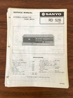 Sanyo RD S28 Cassette Deck Service Manual *Original*