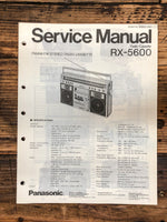 Panasonic RX-5600 Radio / Boombox  Service Manual *Original*