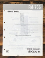 Sony RM-766 Remote Control  Service Manual *Original*