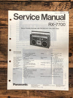 Panasonic RX-7700 Radio / Boombox  Service Manual *Original*