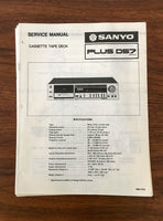 Sanyo PLUS D57 Cassette Deck Service Manual *Original*