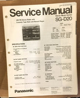 Panasonic SG-D20 Stereo System Service Manual *Original*