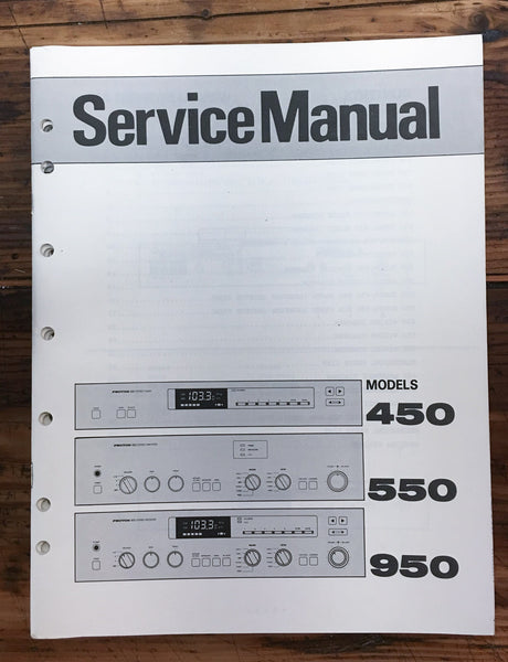 Proton Model 450 550 950 Stereo  Service Manual *Original*
