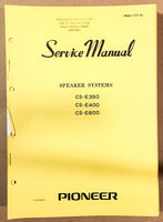 Pioneer CS-E350 CS-E400 CS-E600 Speaker  Service Manual *Original*