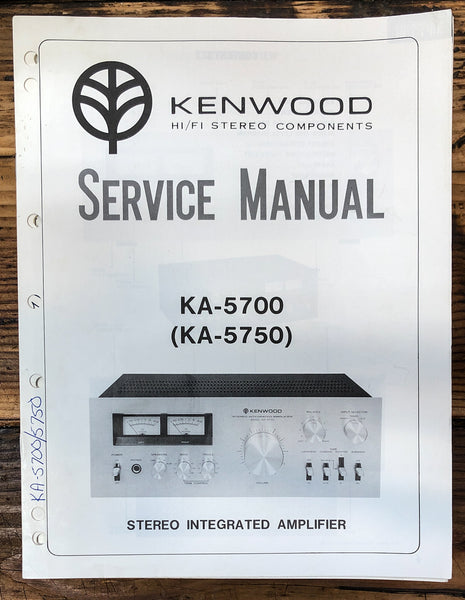 Kenwood KA-5700 KA-5750 Amplifier  Service Manual *Original* #2