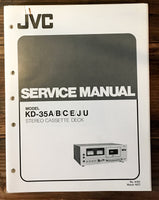 JVC KD-35A KD-35 A Cassette Service Manual *Original*