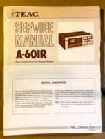 Teac A-601R Cassette Service Manual *Original* #2
