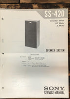 Sony SS-003 Speaker  Service Manual *Original*