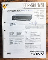 Sony CDP-591 CDP-M51 CD Player  Service Manual *Original*