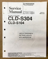 Pioneer CLD-S304 CLD-S104 Laserdisc Player Service Manual *Original*