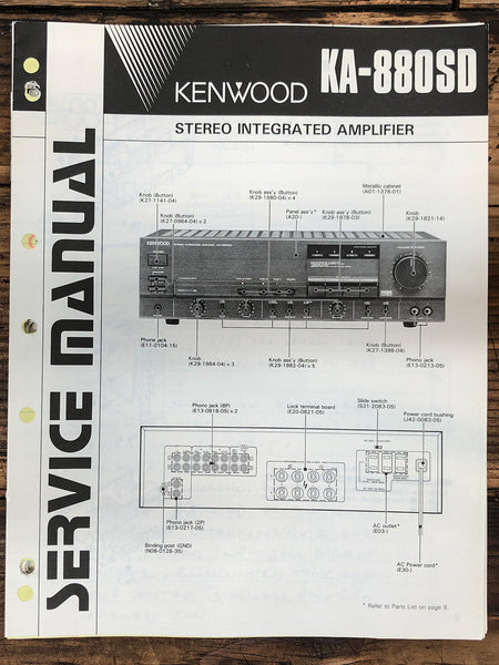 Kenwood KA-880SD Amplifier  Service Manual *Original*