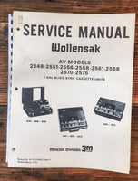 Wollensak 2548 2551 2556  2561 2568 2570 2575 Cassette  Service Manual *Orig #3