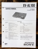 Sony XV-AL100 Video Editor  Service Manual *Original*