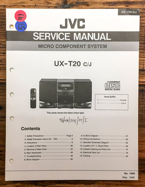 JVC UX-T20 Stereo  Service Manual *Original*