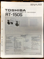 Toshiba RT-150S Radio Cassette  Service Manual *Original*