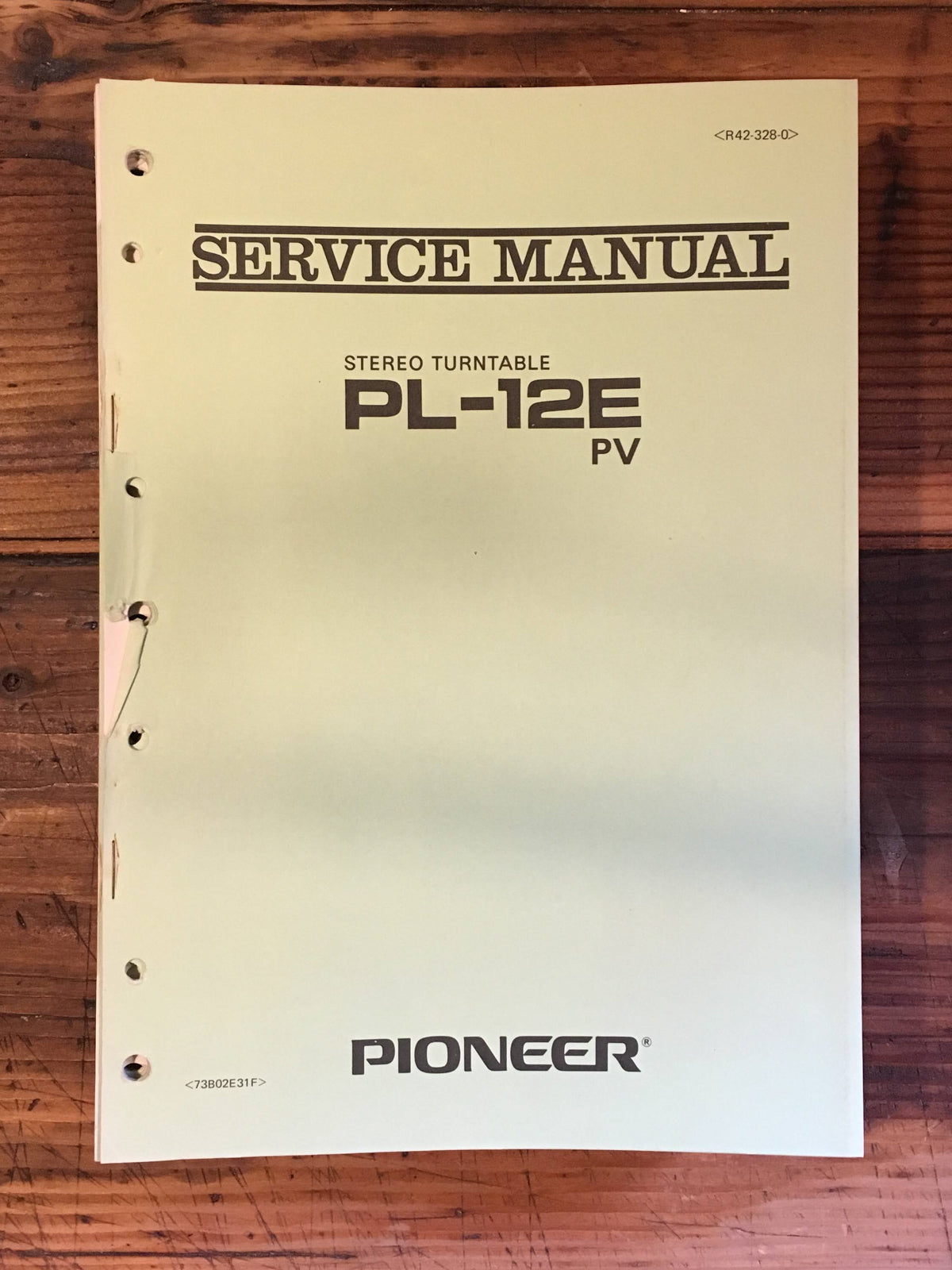 Pioneer PL-12E Record Player / Turntable Service Manual *Original*