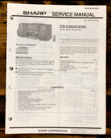 Sharp CD-C452 -C452C Stereo Service Manual *Original*