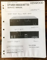 Kenwood DP-M991 -M6630 -M7730 CD Player  Service Manual *Original*