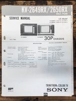 Sony KV-2649RX KV-2650RX TV  Service Manual *Original*