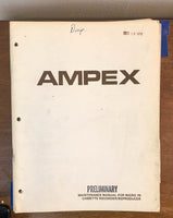 Ampex Micro 70 Cassette Player / Reocorder Service Manual *Original* 2