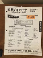 Scott RS550 STEREO  Service Manual *Original*