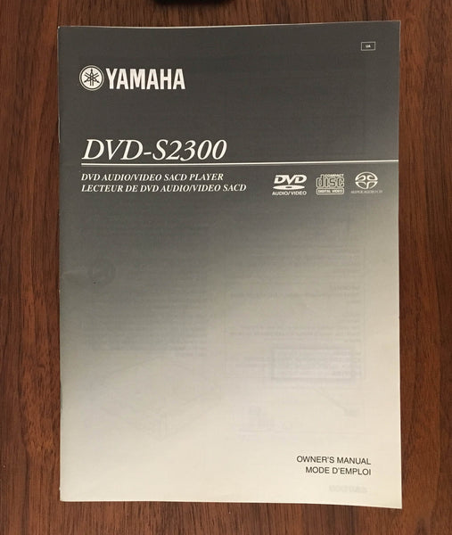 Yamaha DVD-S2300 DVD SACD Player Owners Manual *Original*