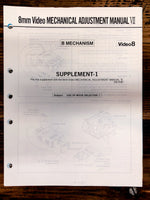 Sony 8MM Video Adjustment Manual VII B Mechanism Video 8 Supp.  *Original*