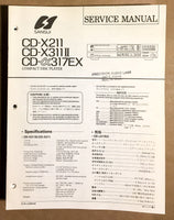 Sansui CD-X211 CD-X311 II CD X317 EX CD Player Service Manual *Original*