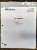 Sony KV-20TS12 TV Supp. Service Manual *Original*