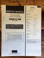 Sansui FX-700R Stereo Service Manual *Original*