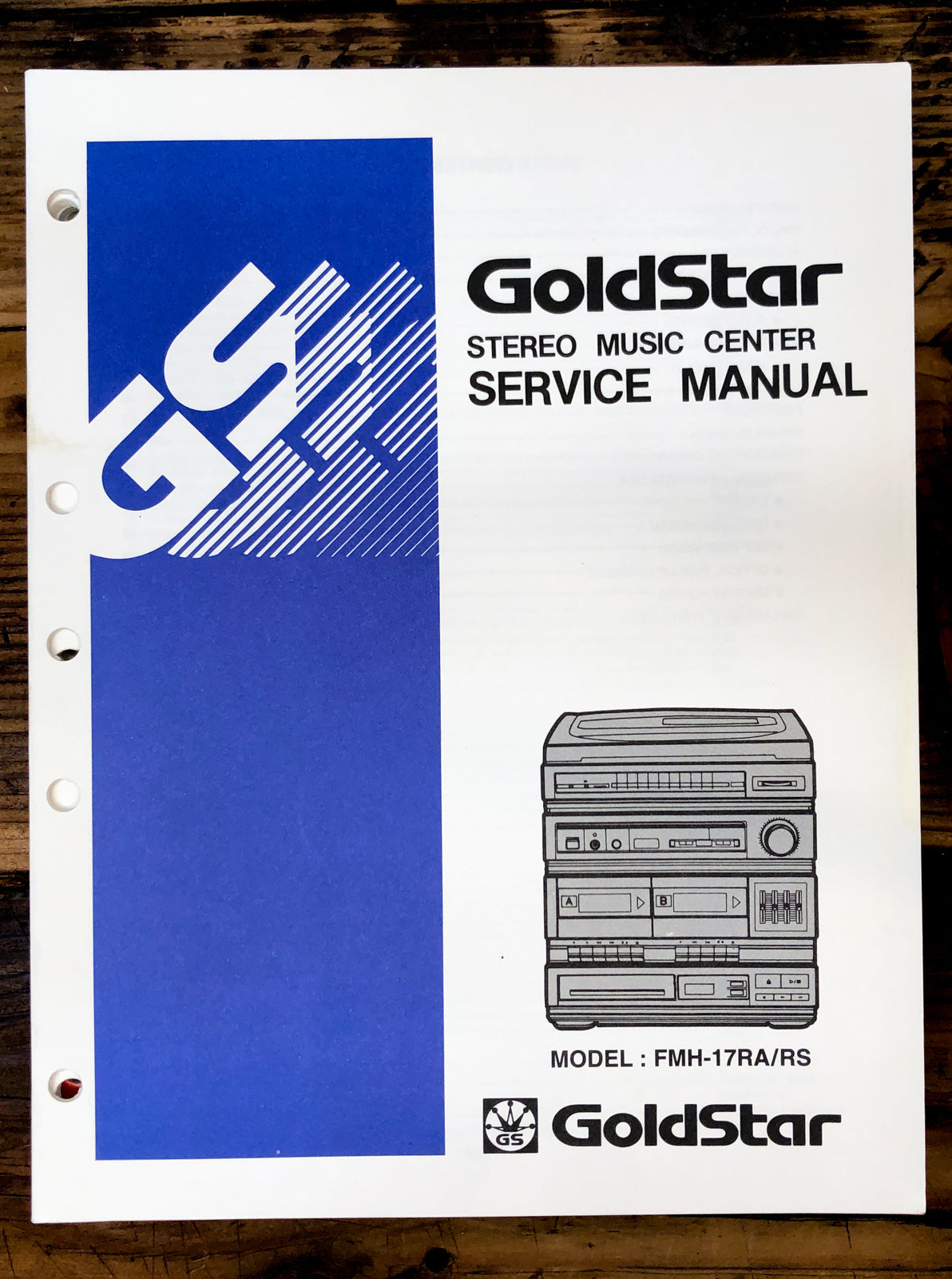 Goldstar FMH-17RA FMH-17RS Stereo  Service Manual *Original*