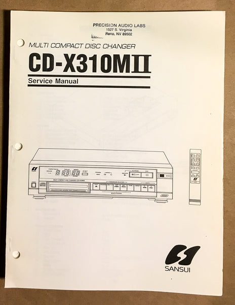 Sansui CD-X310 MII CD Changer Service Manual *Original*