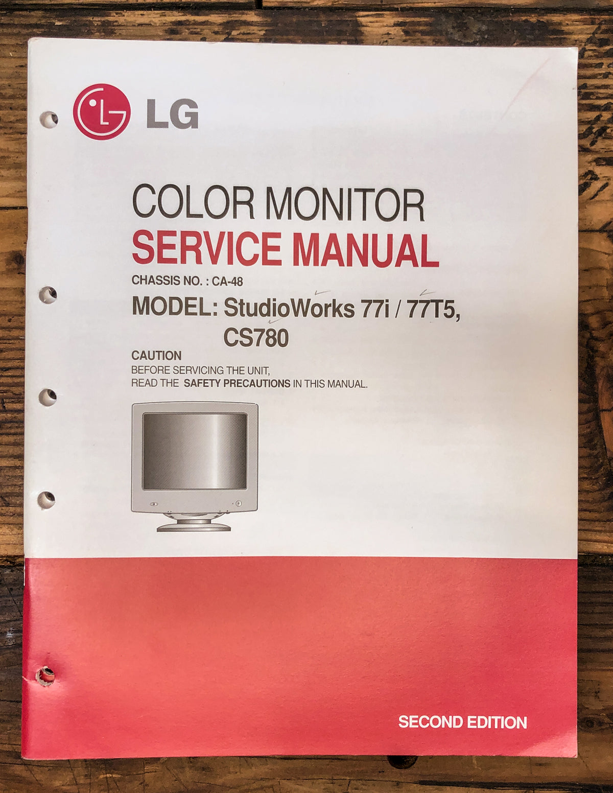 LG StudioWorks 77i 77T5 CS780 Monitor  Service Manual *Original*