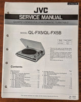 JVC QL-FX5 QL-FX5B Record Player / Turntable Service Manual *Original*