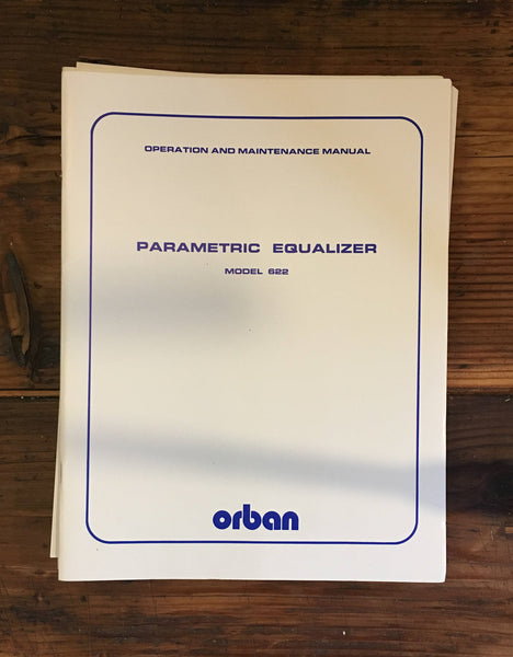 Orban / Parasound Model 622 Equalizer User / Operating Manual *Original* #3