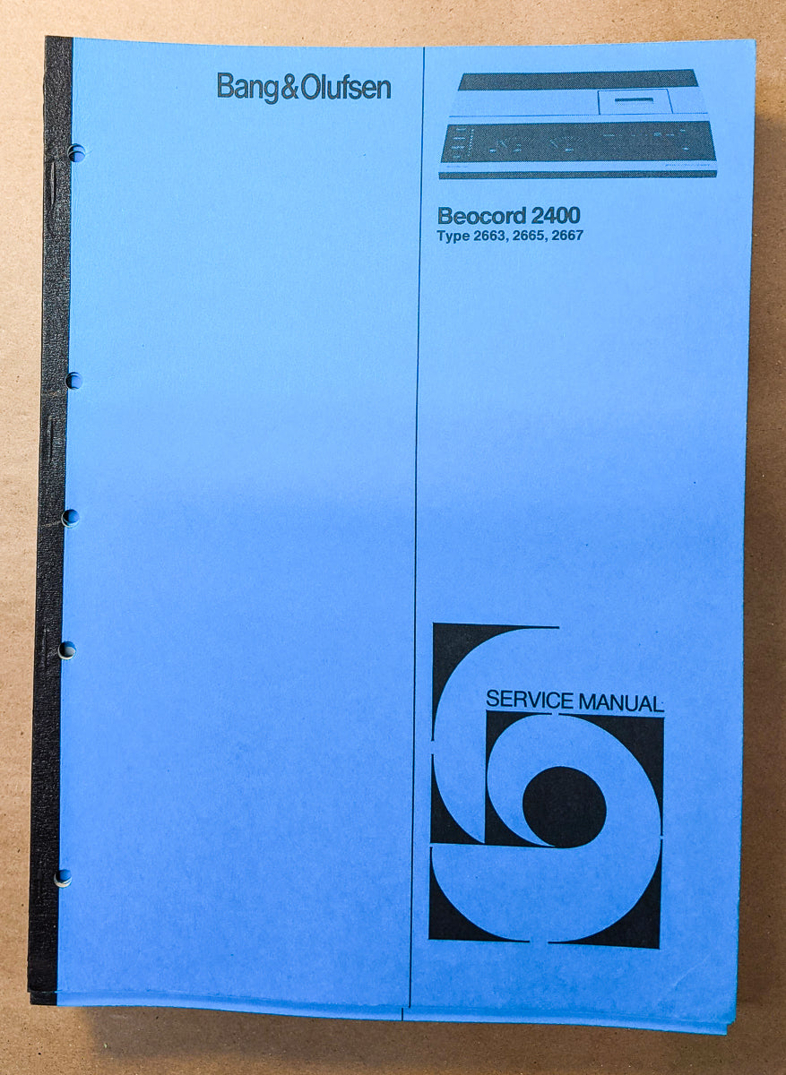 B&O Bang Olufsen Beocord 2400 Cassette Service Manual *Original* #2