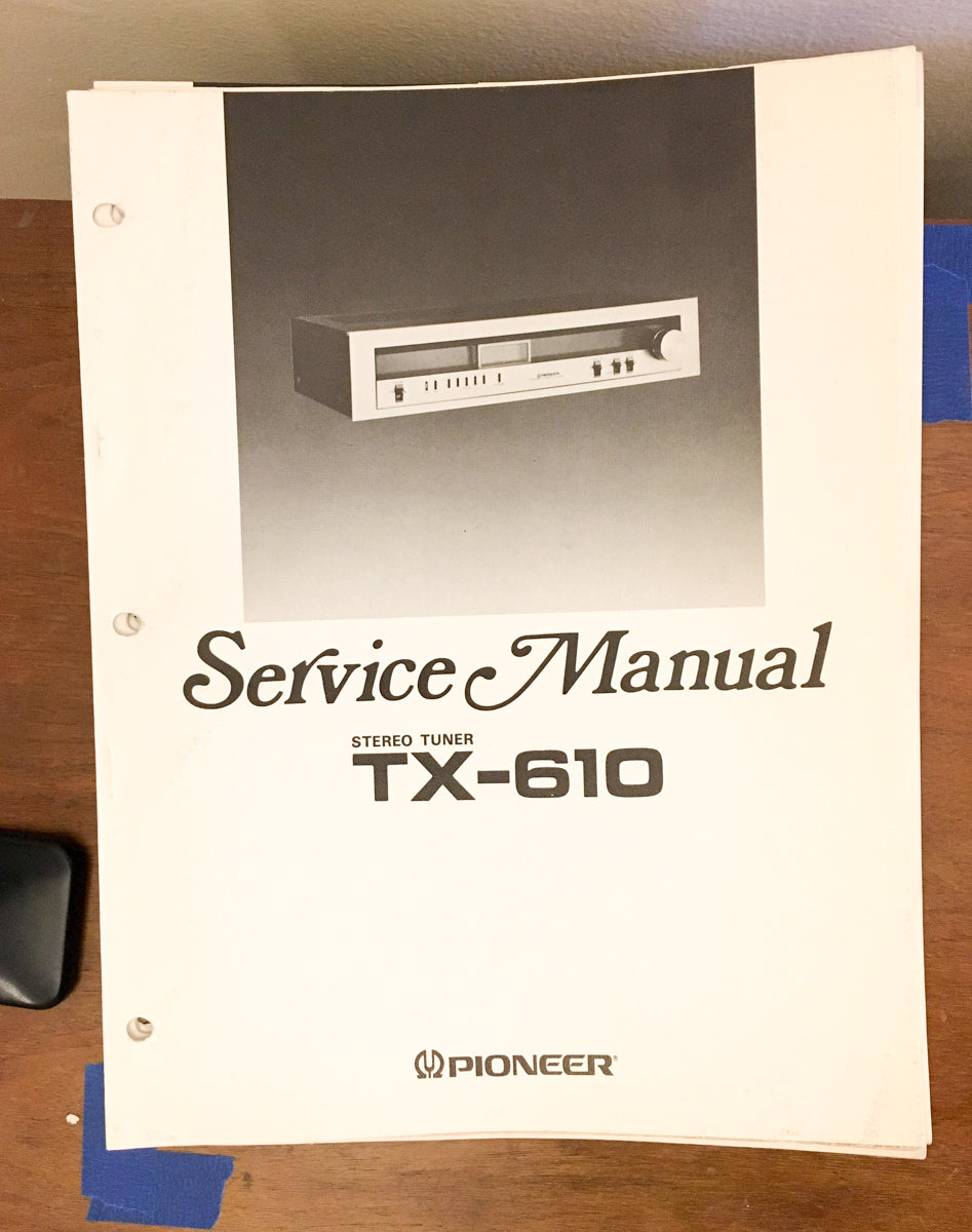 Pioneer TX-610 Tuner Service Manual *Original*