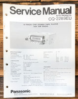 Panasonic CQ-2289EU Car Stereo  Service Manual *Original*
