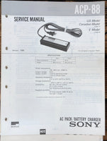 Sony ACP-88 Charger  Service Manual *Original*