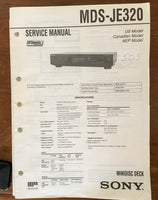 Sony MDS-JE320 MD Mini Disc  Service Manual *Original*