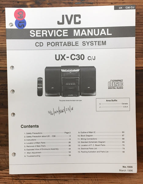 JVC UX-C30 Stereo  Service Manual *Original*