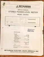 Mitsubishi DA-M30 Power Level Meter  Service Manual *Original*