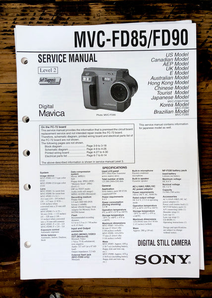 Sony MVC-FD85 MVC-FD90 Camera  Service Manual *Original*