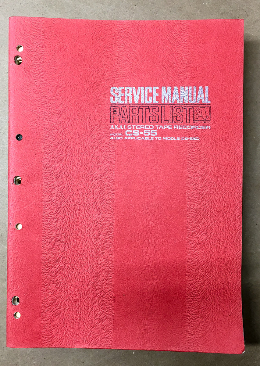 Akai CS-55 CS-55D Cassette Service Manual *Original*