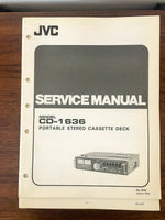 JVC CD-1636 Cassette Service Manual *Original*