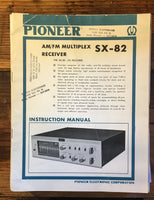 Pioneer SX-82 Receiver Service Manual *Original*