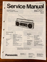 Panasonic RX-F2 Radio Cassette Service Manual *Original*