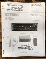 Kenwood KDC-4005 -5005 -4006 -5006 Car Radio  Service Manual *Original*